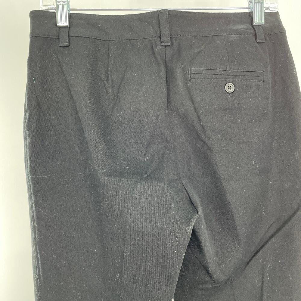 Lauren Ralph Lauren Adelle Black Cotton Stretch Button-Tab Waist Pants Size 6 - Picture 7 of 13